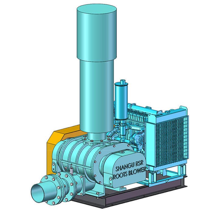 Máy thổi rễ động cơ diesel